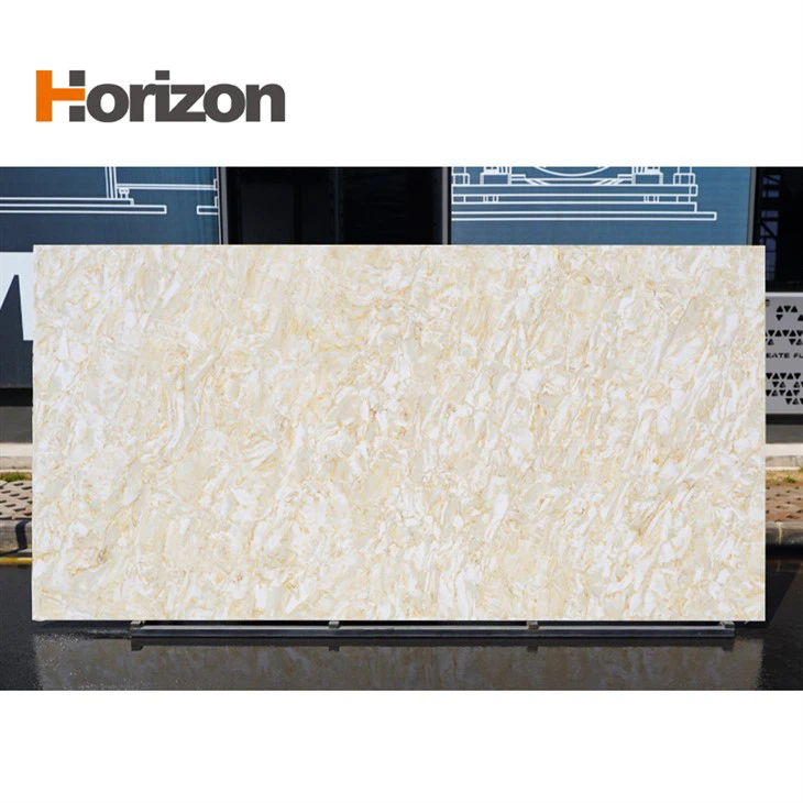 Artificial Calcatta Quartz White Big Slab 93% Natural Quartz For Countertops